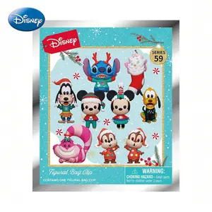 1PCS Disney Officially Licensed Mickey Minnie And Stitch Blind BagKeyring, Keychain 3D Anime Character Mystery Bulk Bag Clip Pendant One Random Disney or Hidden Character For Friends, Birthday, Christmas, Souvenir Collection & Holiday Gifts