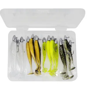 SMALL 2.4in (6.2cm) Finesse Fishing Bait – 16pcs Freshwater Mini T-Tail Jig Head Lures for Trout, Panfish & Small Bass