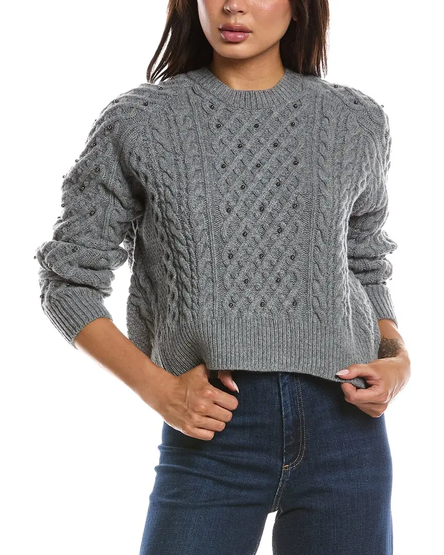rag & bone Liz Beaded Wool Sweater