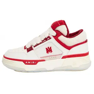 Amiri MA-1 Low-Top Lace-Up Fashion Sneakers for Men in Red and White Trending Shoes, House White Official Shoes to Get / Maison Mihara Low Cut Ankle Thick Sole