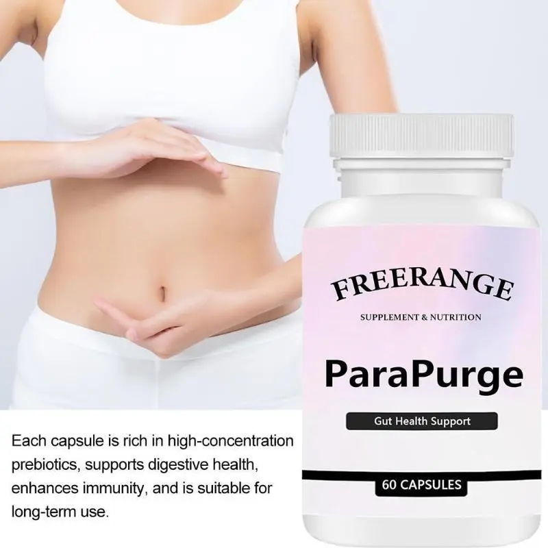 ParaPurge Gut Reset Digestive Aid Capsules - FreeRange Premium Systemic Cleanse, Prop 65 Safe, Gut Support, Digestive Health, 60 Veggie Capsules