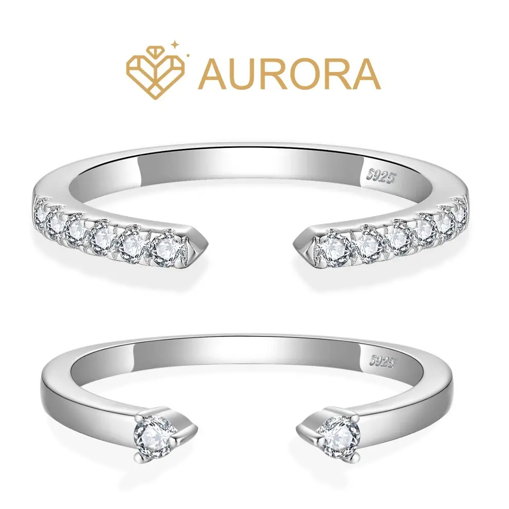 【#98 combo band 】Moissanite Stackable band ring enhancer rings with 925 Sterling Silver Daily Anniversary wedding  ring band Synthetic Moissanite