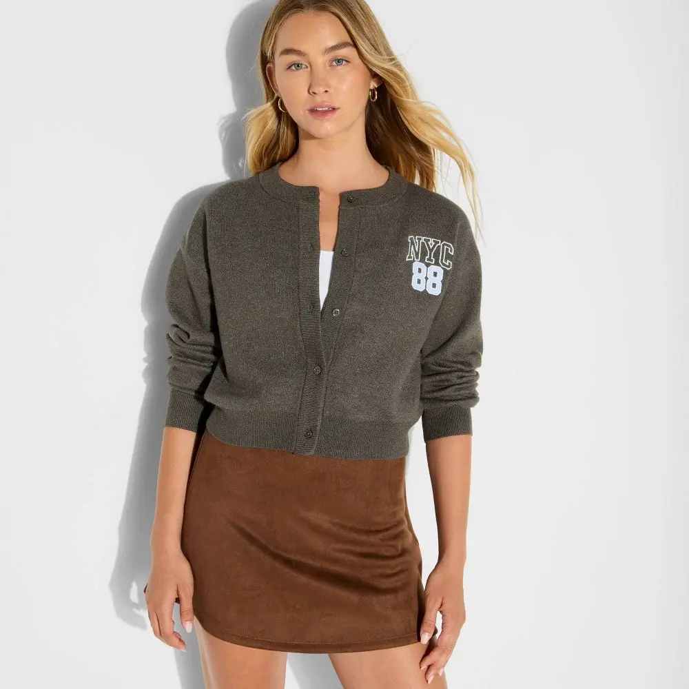 Women's NYC Teddy Bear Graphic Cardigan