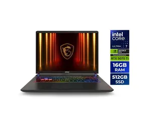 MSI Vector - 16" 144 Hz - Intel Core Ultra 7 255HX - GeForce RTX 5070 Ti Laptop GPU - 16GB Memory DDR5 5600 - 512GB SSD - Windows 11 Home  ()