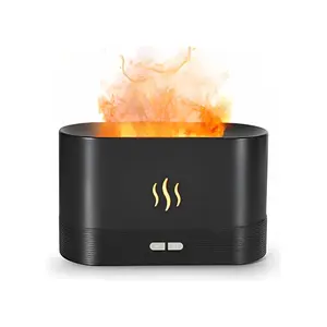 Flame Aromatherapy Essential Oil Diffuser & Humidifier—180ml Cool Mist Desktop with Auto-Off Safety, Quiet for Home & Office Fragrance Machine