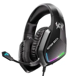 G5000 Black Gaming Headphones Headset-Surround Stereo Gaming Headphones With Noise Cancelling Mic, LED Lights 7.1 Surround Sound, Soft Memory Earmuffs For PC Computer Games, Game Console Controller,Valentine's day