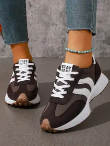 Women's Spring New Thick Sole Breathable Fashion Versatile Lightweight Casual Sports Shoes, Comfortable All-Day Wear Sneakers, Trendy Walking Sneaker