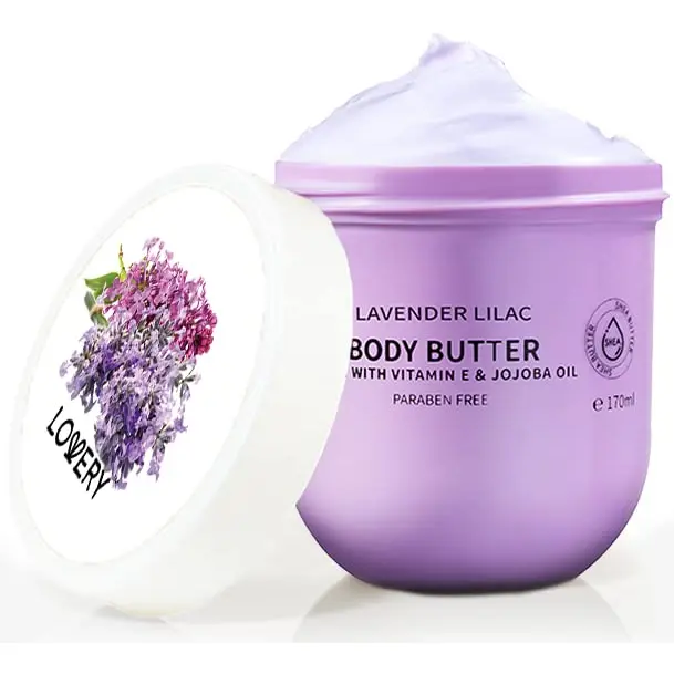 Lavender Lilac Body Butter - 6oz Whipped Cream Gift Calming