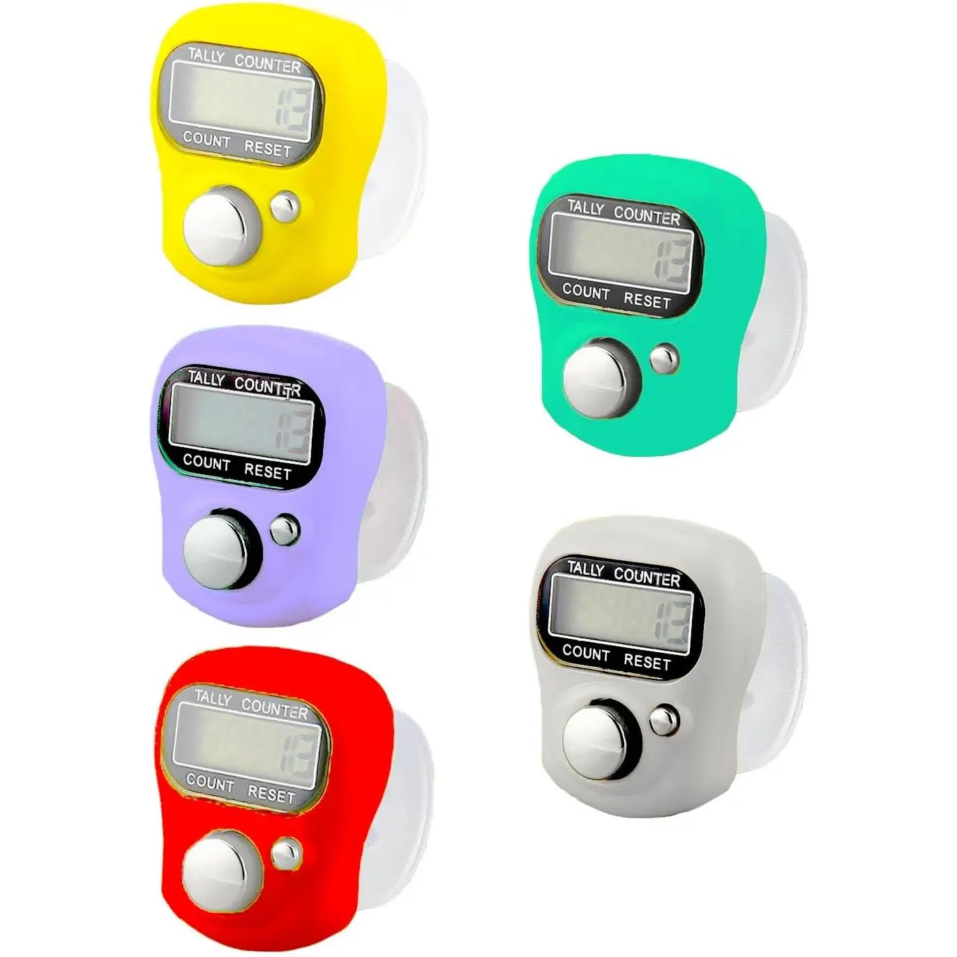 Finger Counter, 5-Digit Number Count Clicker Mini LCD Digital Display Hand Tally Counter, Resettable Counters Clickers for Knitting, Crochet, Coaching, Lap, Golf,  & Fidget