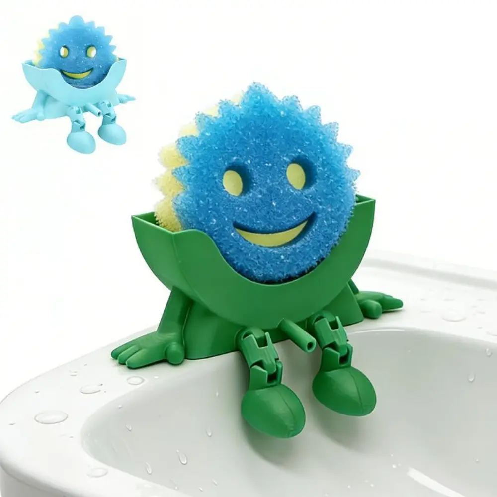 Modern Kitchen Dish Sponge Holder with Drainage, Wipes and Cleans Organizer for Sink, Drains Water Efficiently