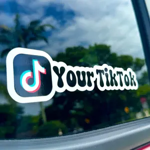 Custom Printed Vinyl Sticker | Personalized Car Decal | Custom Decal | Social Media Tags | Custom Text | Prints | Car Stickers