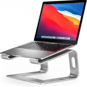 Portable Aluminum Laptop Stand, Ergonomic Design for Macbook, Durable Space-Saving Desktop Holder, Ideal for Home & Office Use