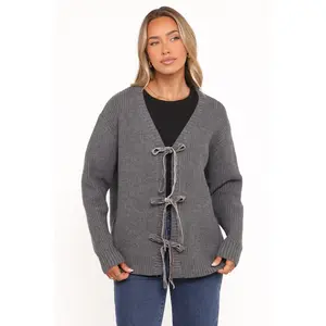 Hammond Tie Up Cardigan - Grey
