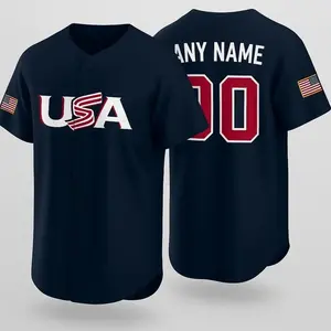 USA Baseball Jersey Custom Name and Number for Fans