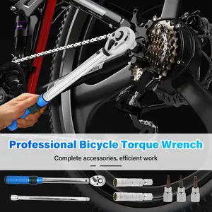 Precision-Adjustable Torque Wrench Kit 3/8" 10-60n.m, Dual-Direction Ratchet, Magnetic Spark Plug Removal Tool, Socket Wrench Set, Steel Material