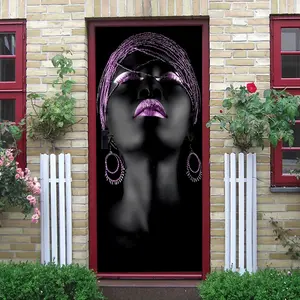 Set of 2 Creative Beautiful Woman Red Lips Wall Stickers, perfect for living room, entryway, and bedroom background decoration.  These self-adhesive, removable, and waterproof wall decals feature