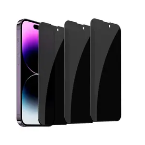 3 Pack Tempered Glass Privacy Screen Protector Compatible With Iphone 11/12/13/14/15/16/17 Series, Scratch Resistant, 9H Hardness, Privacy Protection, Anti-Spy