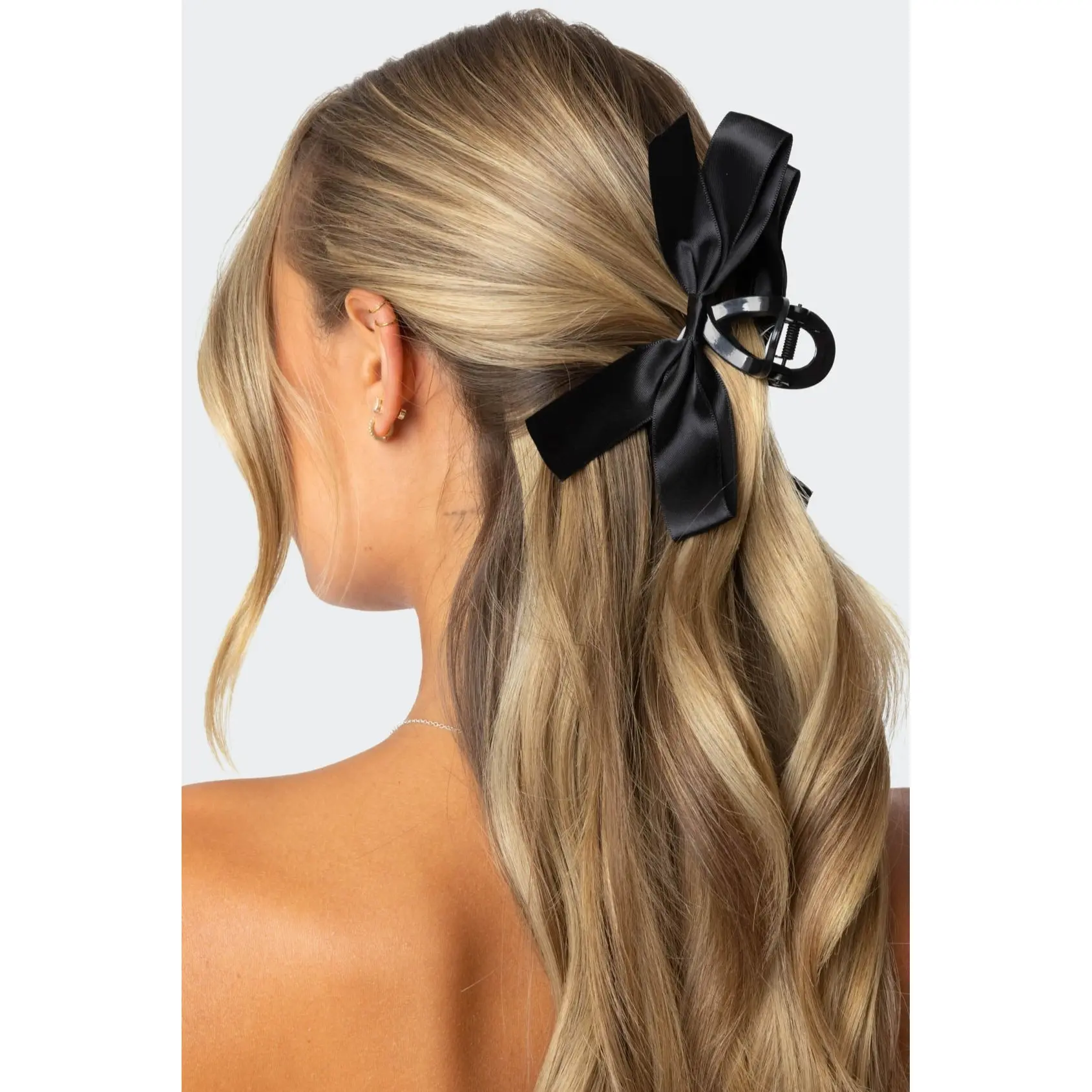 Satin Effect Bow Hair Clip