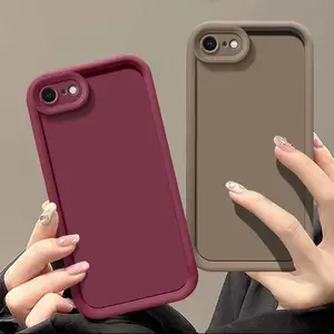 Silicone Mobile Phone Protective Case for iPhone 5 6 6S SE 16 7 Plus SE2 SE3 Shockproof Drop-proof Cover Cellphone Protector Casing