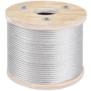 Stainless Steel Cable Railing 3/16 In x 250 Ft Wire Rope 304 Marine Grade 7x19 Braided Aircraft Cable for Deck Balusters Stair Handrail Porch Fence Outdoor Patio Use Durable Weatherproof Construction