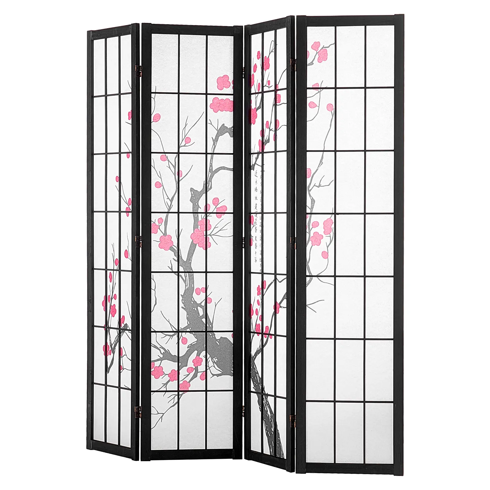 【DealsForYouDays】VEVOR Room Divider, 4 Panel Japanese Room Divider Screen, Wood Folding Privacy Screen Indoor, Japanese Partition Portable Decoration Dividers, for Room Separation Home Office Restaurant & Bedroom