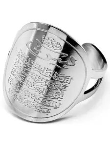 Islamic Muslim Quran Stacking Rings for Women Men Stainless Steel Gold Silver Color Arabic Luxury Ring Stackable Rings
