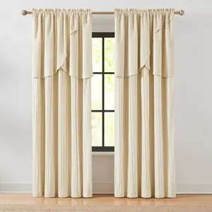 Lush Decor x Chuks Collins Solar Drift Blackout Window Curtain Panels 52" W x 84" L Velvet Scallop Detailing 100% Blackout Lining Energy Efficient Privacy Noise Reduction Set of 2