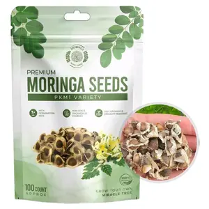 Moringa Seeds - Non-GMO, High Germination, Organic, Fast-Growing Superfood Tree - 100ct (Approx) - Ideal for Home Cultivation & Edible Uses