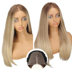 [AISI HAIR] 5X7 Synthetic  Lace Front Wig  ,Straight HD Lace Wigs 22 Inch Long Brown Wig Pre-Plucked Synthetic Wigs For Women