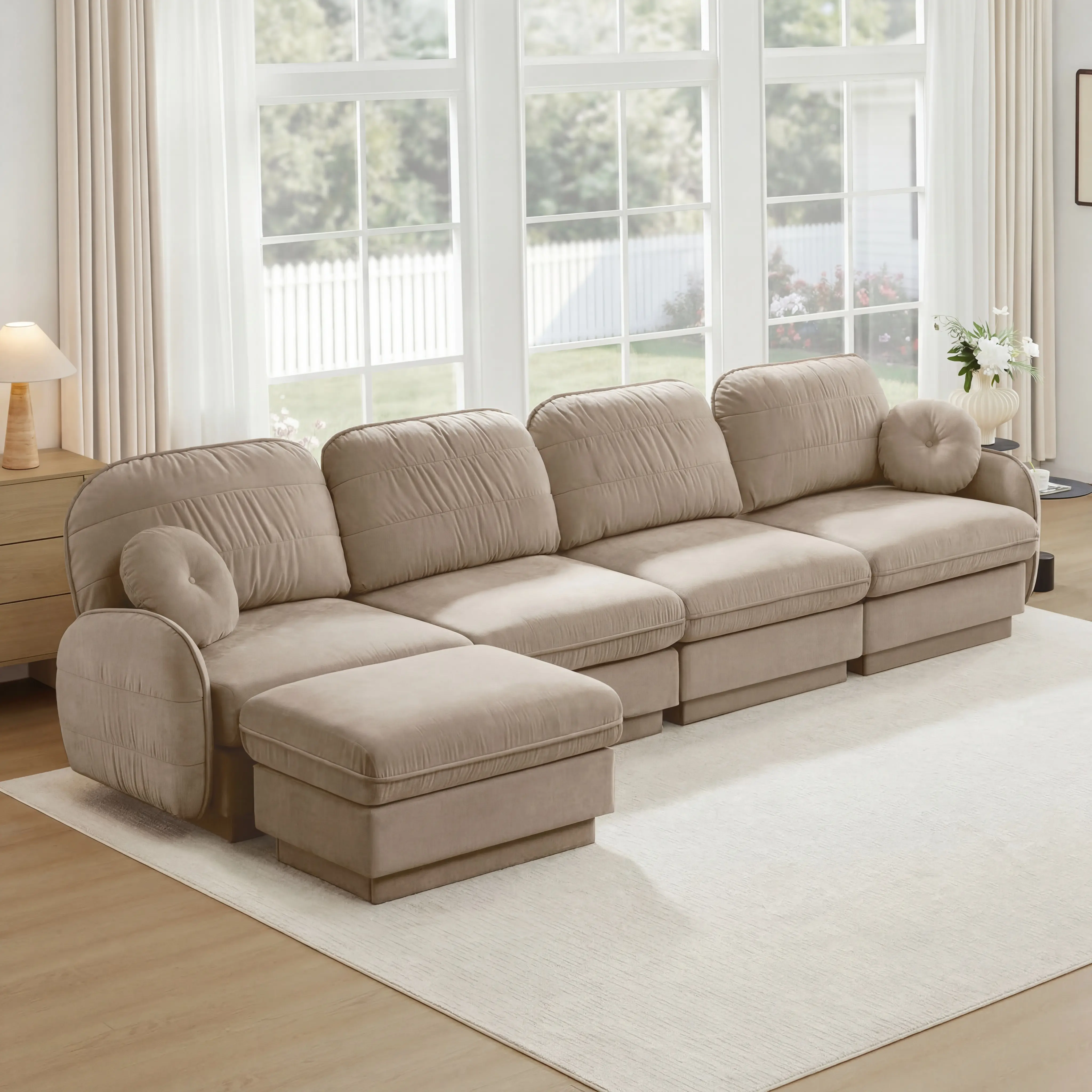 Light Coffee + Chenille + 4 Seat1