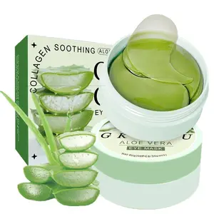 30 Pairs Aloe Vera Collagen Gel Eye Masks, Natural No Fragrance, Reduces Dark Circles, Tightening, Anti-Wrinkle, Moisturizing, All Skin Types, Perfect Gift