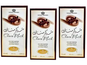 3 pack of Al Rehab Choco Musk - Eau De Perfume Natural Spray - 50 ml (1.65 fl. oz)