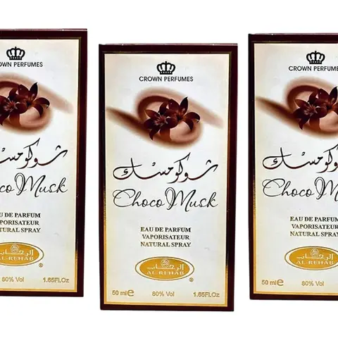 3 pack of Al Rehab Choco Musk - Eau De Perfume Natural Spray - 50 ml (1.65 fl. oz)