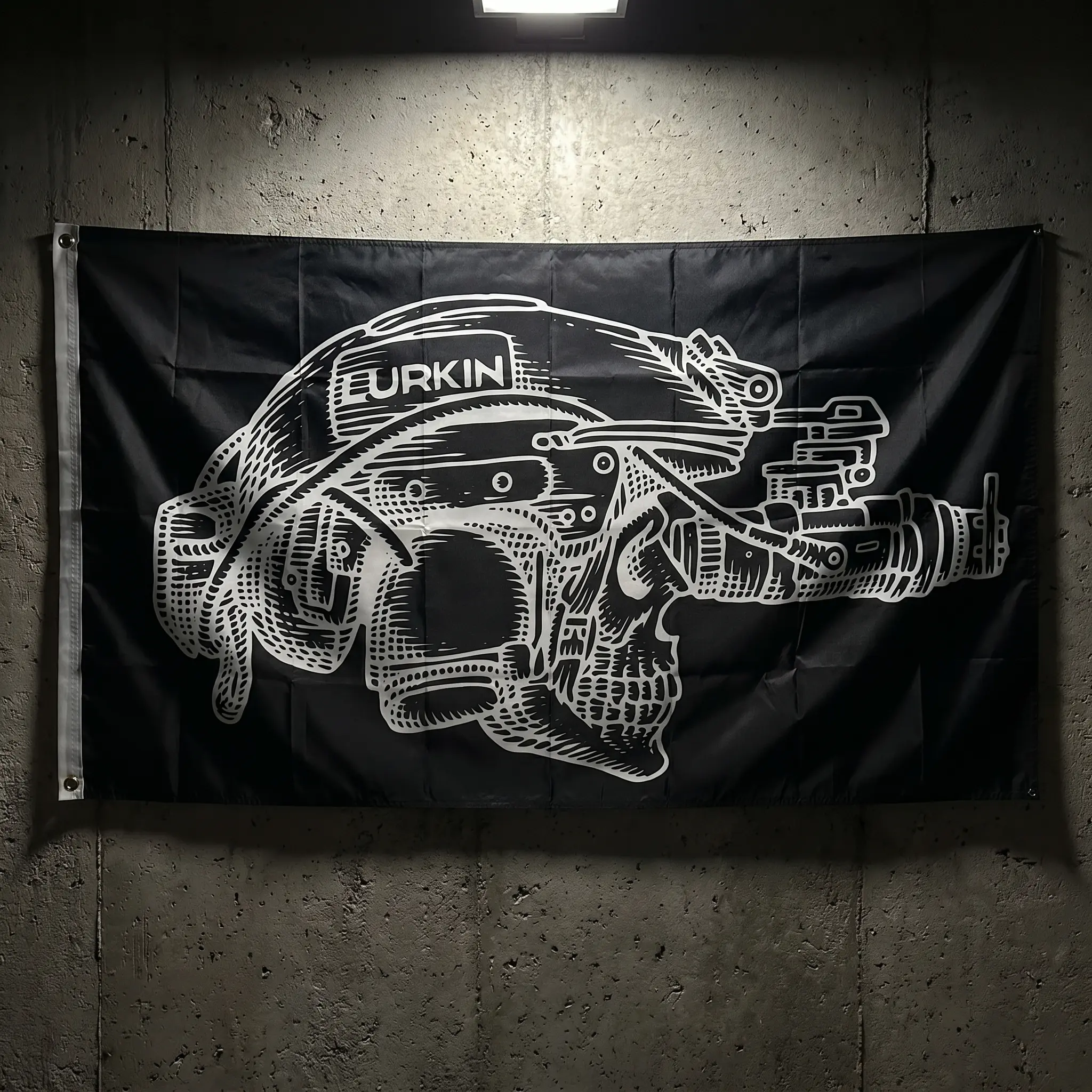 LURKIN Durable 3x5 ft Tapestry Flag, for Garage Gym, Locker & Team Home Decor