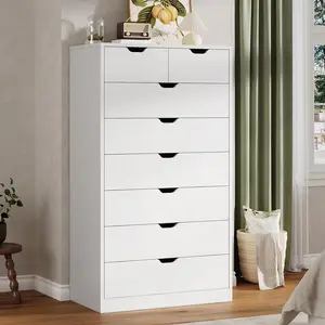 Sikaic Tall 8 Drawers Dresser, Modern Chest of Drawers for Bedroom, Closet Dresser with Drawers for Living Room, Entryway, Hallway