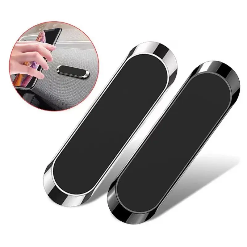 Flat Magnetic Phone Holder for Car 2 Pack, and Silver Color Car Dashboard Mount, Cell Phone Mount, Universal Adhesive iPad Wall Magnet Kit, Fits Tablets and Smartphones, Car Phone Stand, Cell Phone Holders, Car Accessories, Car Gadgets