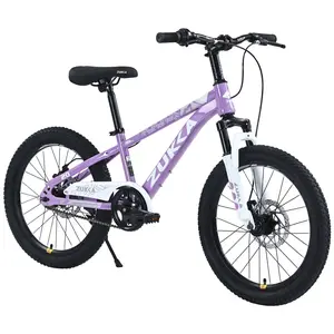 20 Inch Kids Mountain Bike for 7–10 Years Old, 44–56 Inch Rider Height, Steel Frame Double Disc Brake, Suspension Fork, Adjustable Saddle & Handlebar, Anti-Slip Pedal, All-Terrain Outdoor Kids Bicycle, City Road, Gravel Road