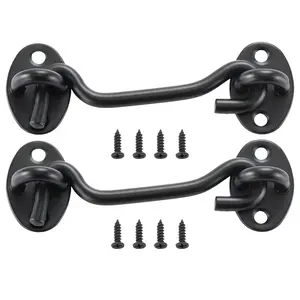 VEVOR Hook and Eye Gate Latch 2 Pack Barn Door Latch Hook with Mounting Screws