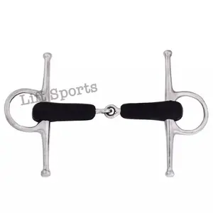 New Horse Rubber Full Cheek Bit Stainless Steel All size Snaffle Jointed