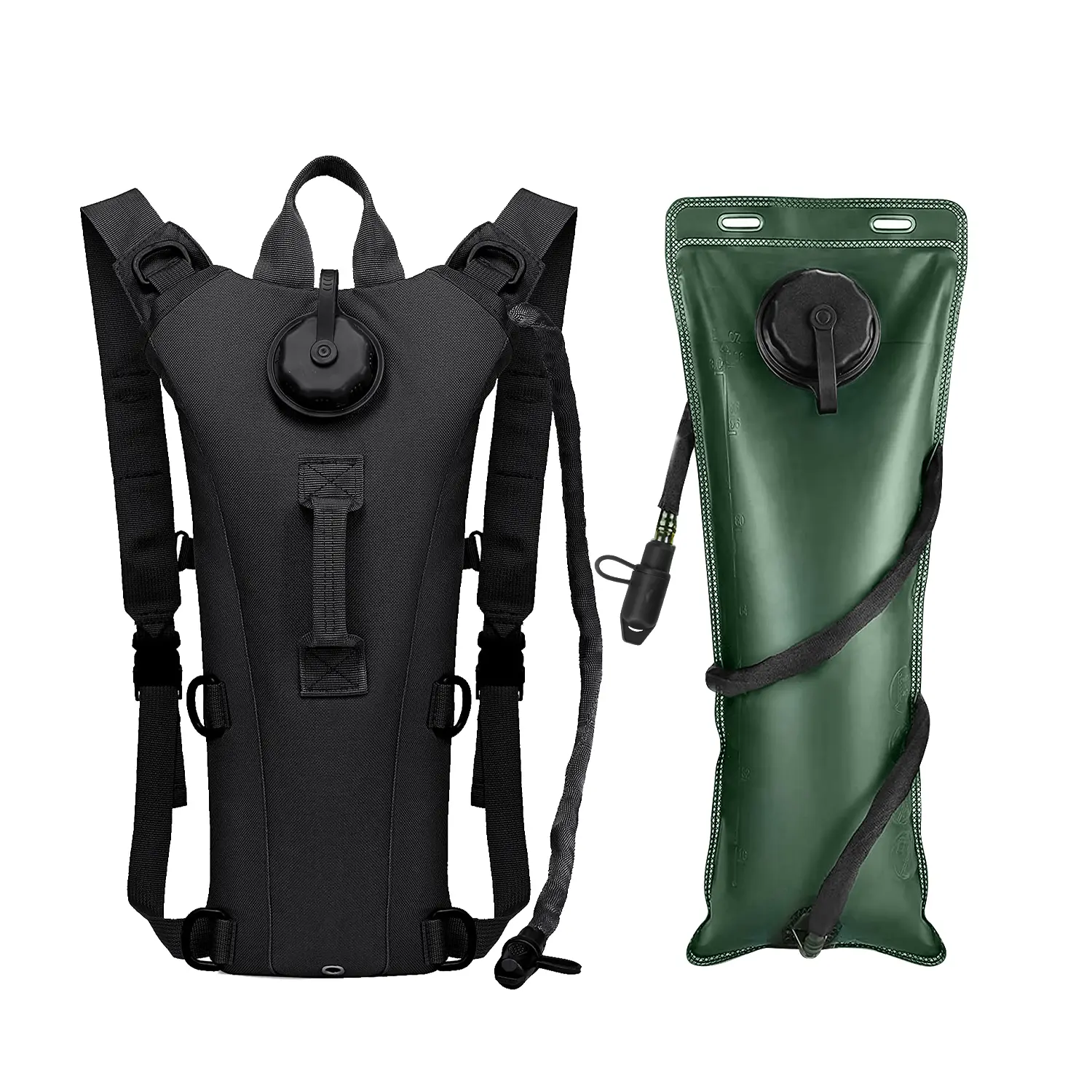 Lightweight Tactical Hydration Backpack with 3L Detachable Water Reservoir for Hiking, Running, and Walking