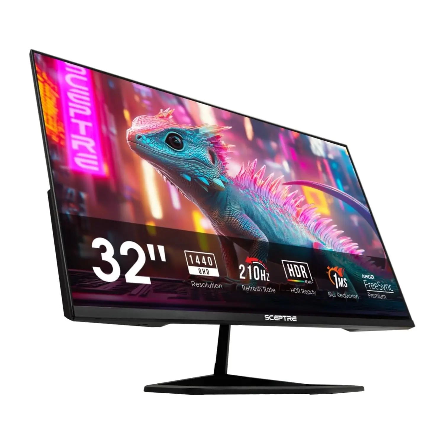 Sceptre 32-inch 2K QHD Gaming Monitor E325B-QW200D, up to 210Hz, USB-C, Built-in Speakers