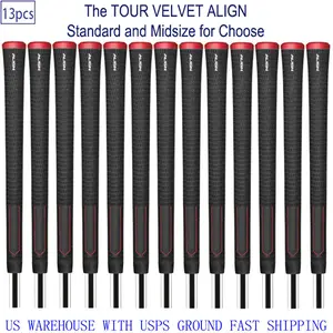 Velvet Align Golf Grip 13Pcs - Raised Ridge Golf Grip for Tour Golf Clubs
