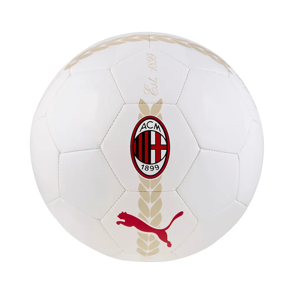 PUMA Mens Ac Milan Prematch Ball - White PUMA Mens Ac Milan Prematch Ball - White