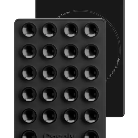 Grippy | Black Silicone Suction Phone Mount with MagSafe