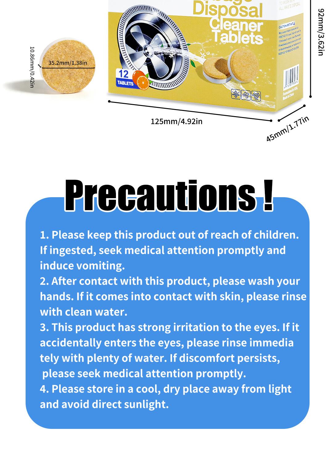 SOPAMI Garbage Disposal Cleaner Tablets | Septic System Safe, Deep Cleans Grime & Freshens Odors