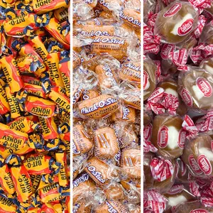 Rich & Richers 1.5lb Vintage Chewy Candy Mix Bit-O-Honey Chick-O-Stick & Goetze’s Caramel Creams Retro Nostalgic Bulk Sweets