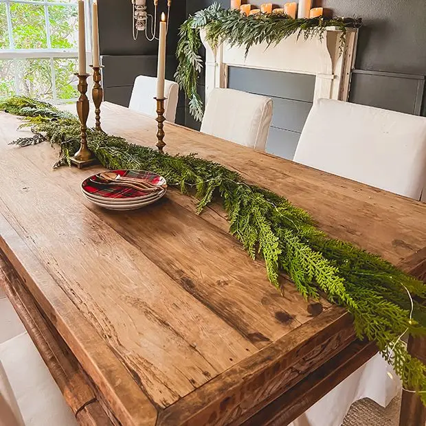 Woodland Cedar Garland for Festive Christmas Decoration