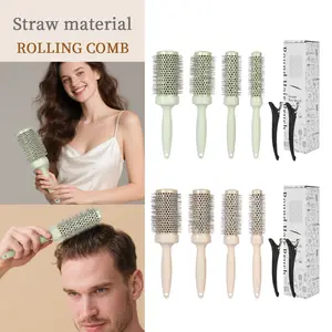 Women's Styling Brush Set, Round Roller Comb for Smooth Curls & Straight Hair, Light, Professional Salon Tools
