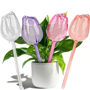 4 Pcs Self Watering Globes Bulbs for Indoor Outdoor Plants, Self Plant Watering Globes Bulbs,Automatic Plant Watering Devices, Plastic Watering Bulbs for Indoor & Outdoor Plants, Automatic Watering System