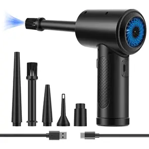 Portable Car Air Duster, 910000RPM USB Rechargeable Air Blower, Multifunctional Cordless Keyboard Cleaner for PC, Car, Home, Office, High Speed Cordless Handheld Blower, Portable Handheld Blowers